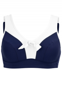 Bikini-BH, Adamo Swimwear Blauw/Wit